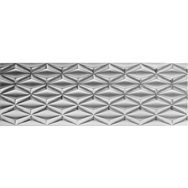 zdjęcie aparici neutral silver rhombus dekor 29.75x89.46 