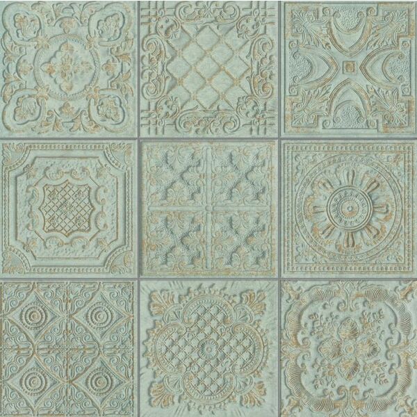 Aparici Gatsby Green PRE20 Natural płytka ścienna 59.2x59.2 - zielona płytka z ornamentem