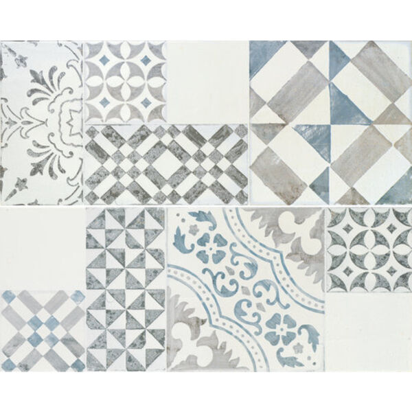 ape ceramica aniko white mix dekor 20x50 glazura patchwork