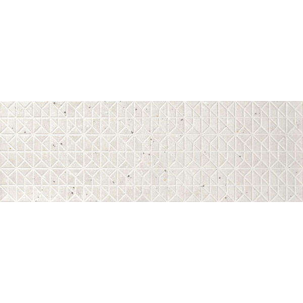 ape ceramica shape bianco dekor 40x120 strukturalne płytki geometryczne