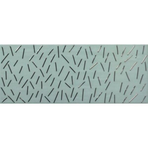 zdjęcie ape ceramica rain turquoise dekor 20x50 