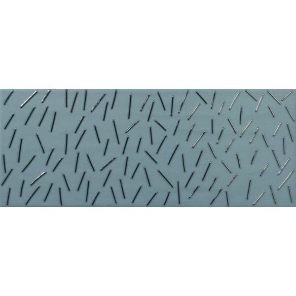 ape ceramica rain blue dekor 20x50 płytki ape ceramica glazura niebieskie matowe o grubości od 8 do 10 mm