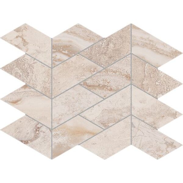 azteca travertine lacio soft ivory mozaika 21.6x28 płytki mozaika imitujące kamień hiszpańskie do salonu jodełka