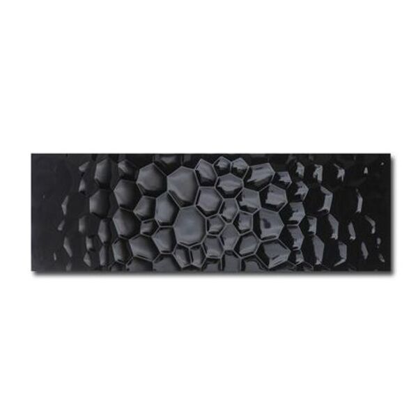 azteca unik bubbles black glossy płytka ścienna 30x90 płytki prostokątne 30x90 czarne