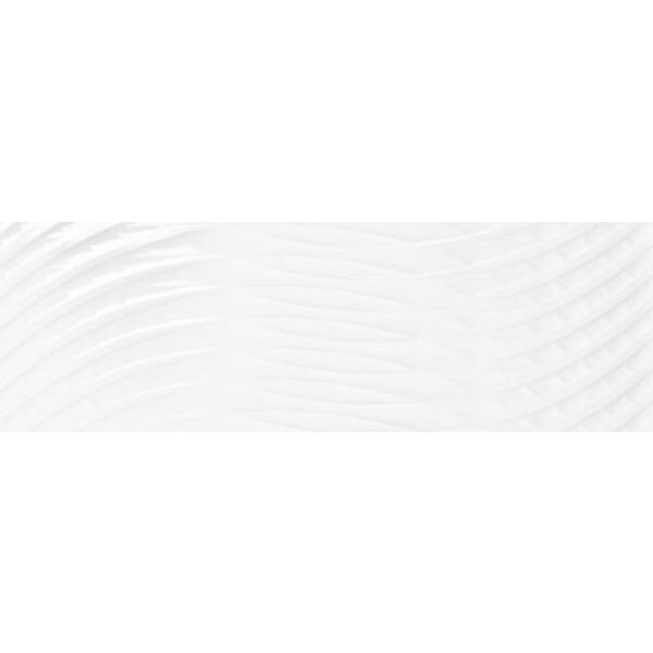 baldocer neve satin white gloss curve płytka ścienna 33.3x100 