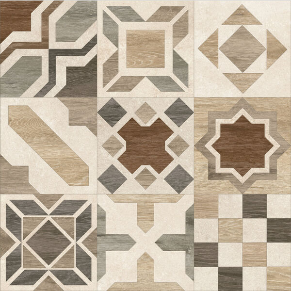 baldocer phuket mix ivory gres rektyfikowany 60x60 płytki kwadratowe do salonu matowe rektyfikowane patchwork