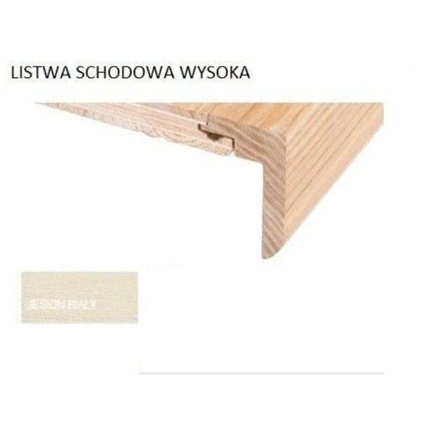 barlinek listwa schodowa wysoka jesion biały 200x5.5x4.1 (lsw02292e) 