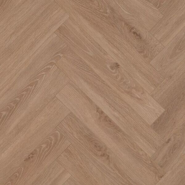 Bloom Light Brown 62002710 jodełka panel A o fakturze drewna w piaskowym brązie z szarym podkładem