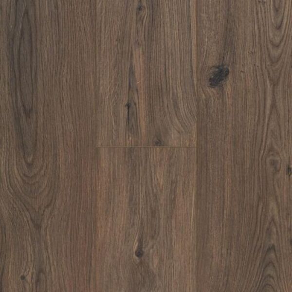 Ciemnobrązowe panele Gyant Dark Brown 62003071 z widocznymi słojami i czarnymi sękami