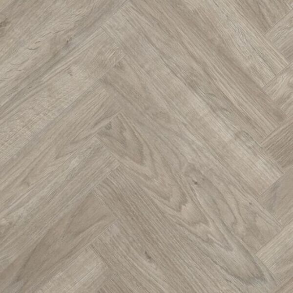 Jasnoszare panele Java Light Grey 62002715 w jodełkę z widocznymi słojami i fazowaniem