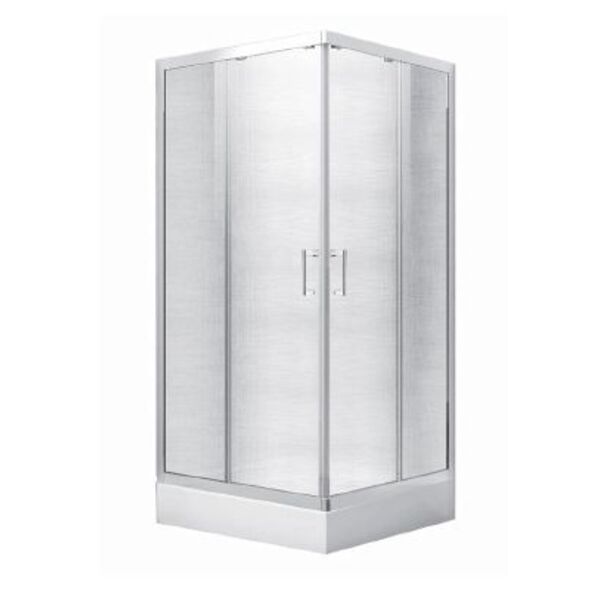 besco modern 90 kabina kwadratowa szkło przejrzyste 90x90x165 (mk-90-165-c) bateria modern besco
