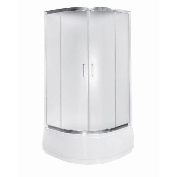 besco modern 90 kabina półokrągła szkło mrożone 90x90x165 (mp-90-165-m) bateria modern besco