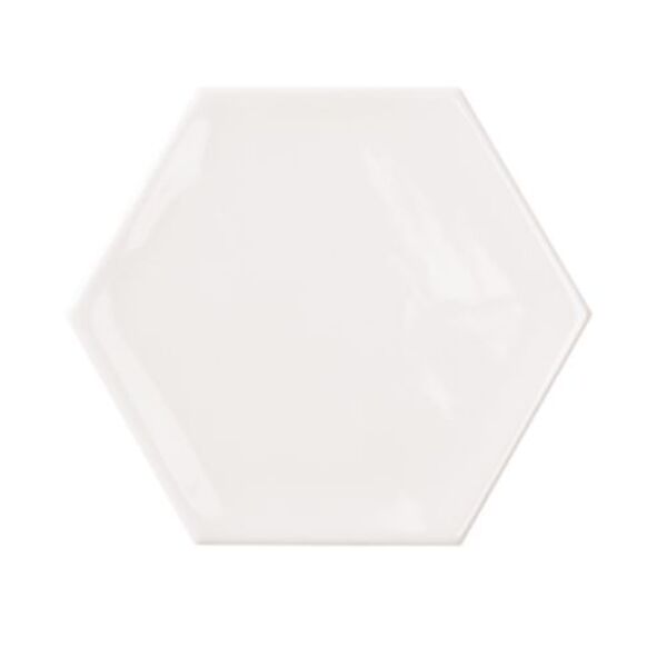 bestile bondi white hexagon shine płytka ścienna 11x12.5 płytki heksagonalne hiszpańskie na ścianę błyszczące