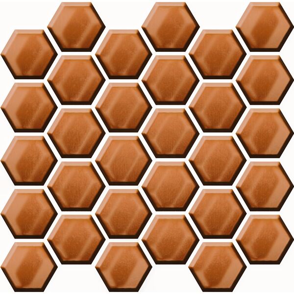 bianca copper glass hexagon mozaika 25x25 mozaika 25x25