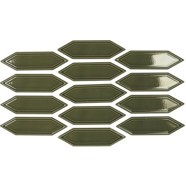 zdjęcie carmen ceramic art cooper victorian green crackled płytka ścienna 5x18 