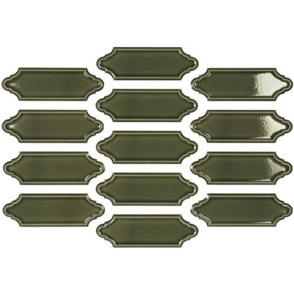 zdjęcie carmen ceramic art mecox victorian green crackled płytka ścienna 5x15