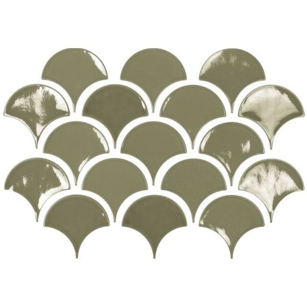 zdjęcie carmen ceramic art rain victorian green crackled płytka ścienna 12x12.5 