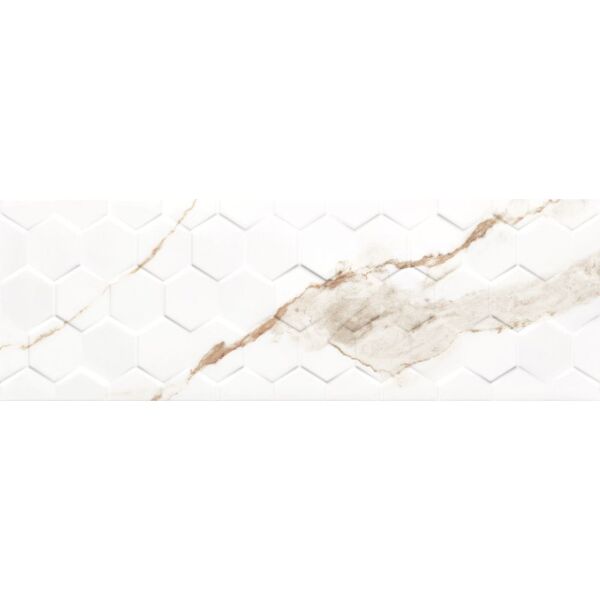 zdjęcie ceramika color calacatta gold hexagon płytka ścienna 25x75