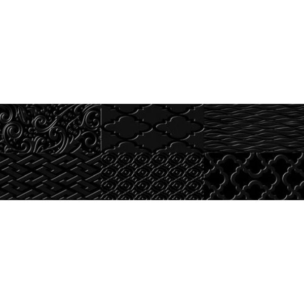 ceramika końskie black dekor 20x60 