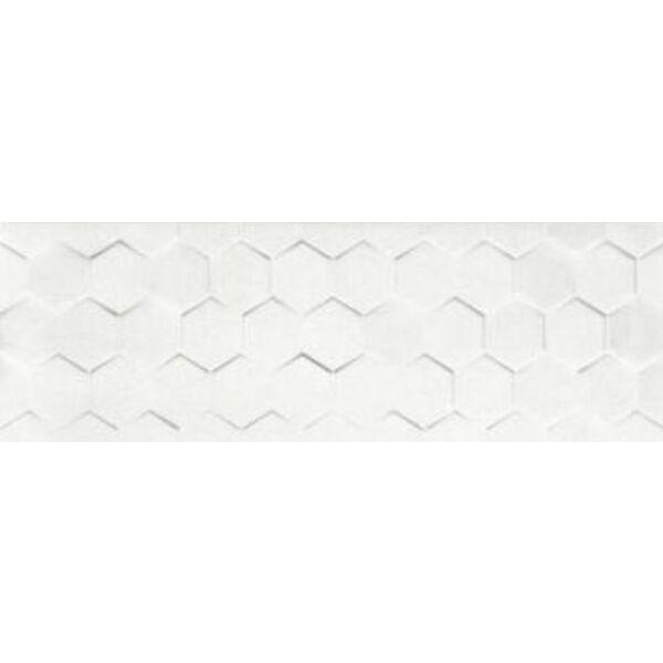 ceramika końskie dalmacia white hexagon płytka ścienna 25x75 płytki ceramika końskie glazura do łazienki na ścianę błyszczące strukturalne o grubości 6 do 8 mm