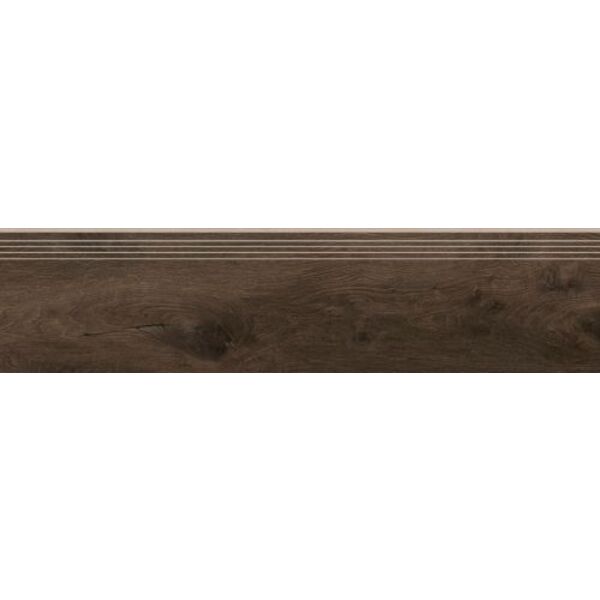 cerrad guardian wood walnut stopnica 29.7x120.2 płytki drewnopodobne do łazienki antypoślizgowe r10