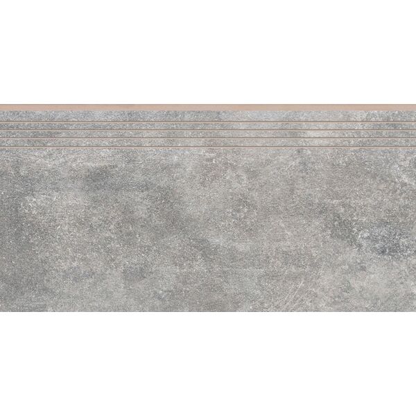 cerrad montego grafit stopnica 29.7x59.7 płytki imitujące beton do salonu 30x60 rektyfikowane strukturalne