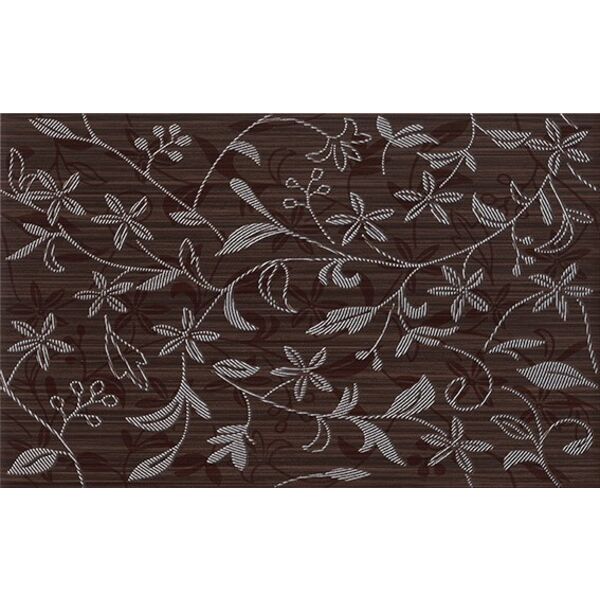 cersanit tanaka brown flower dekor 25x40 płytki glazura do łazienki 25x40 matowe