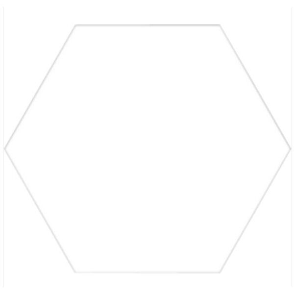 codicer basic white hex gres 22x25 płytki heksagonalne do salonu białe satynowe geometryczne