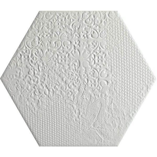 codicer milano white hexagonal gres 22x25 płytki codicer prostokątne hiszpańskie na podłogę strukturalne