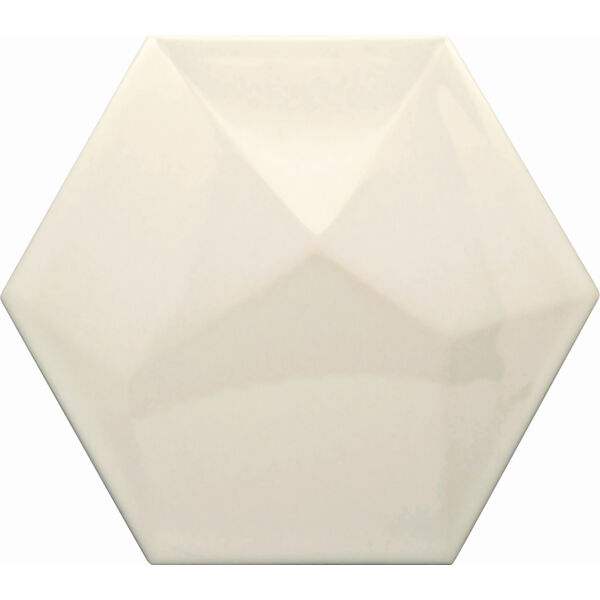 zdjęcie decus hexagono piramidal crema brillo płytka ścienna 15x17 