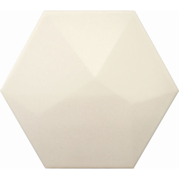 zdjęcie decus hexagono piramidal crema mate płytka ścienna 15x17 