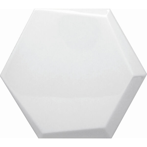 zdjęcie decus hexagono cuna blanco brillo płytka ścienna 15x17 