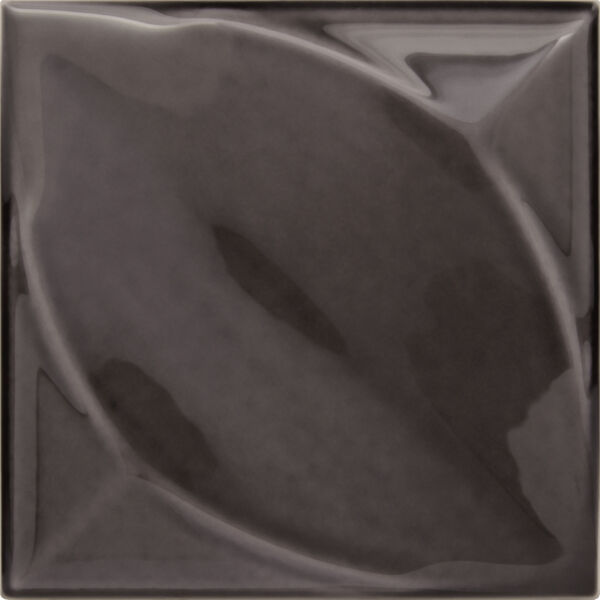 zdjęcie decus hoja grafito brillo płytka ścienna 15x15 