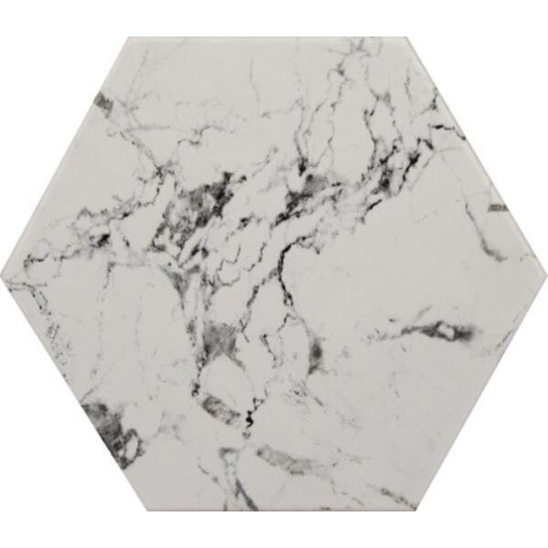 zdjęcie decus marmol carrara hexagono gres 14x16.3 