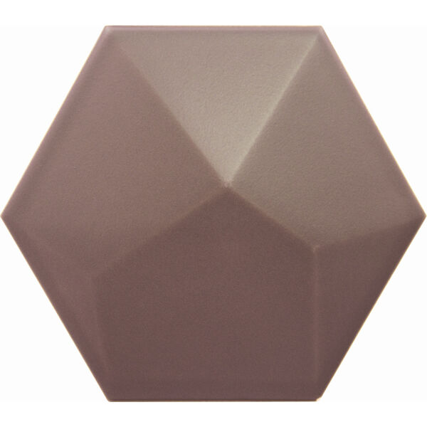 zdjęcie decus hexagono piramidal chocolate mate płytka ścienna 15x17 