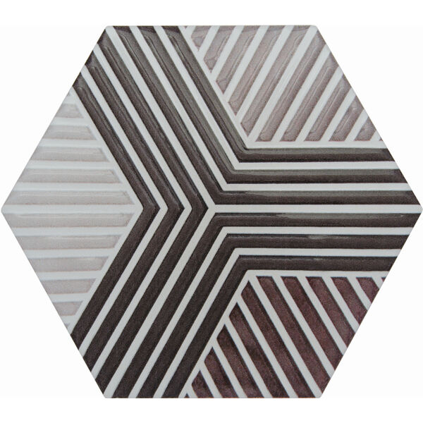 zdjęcie decus hexagono piramidal crema geometric dekor 15x17 