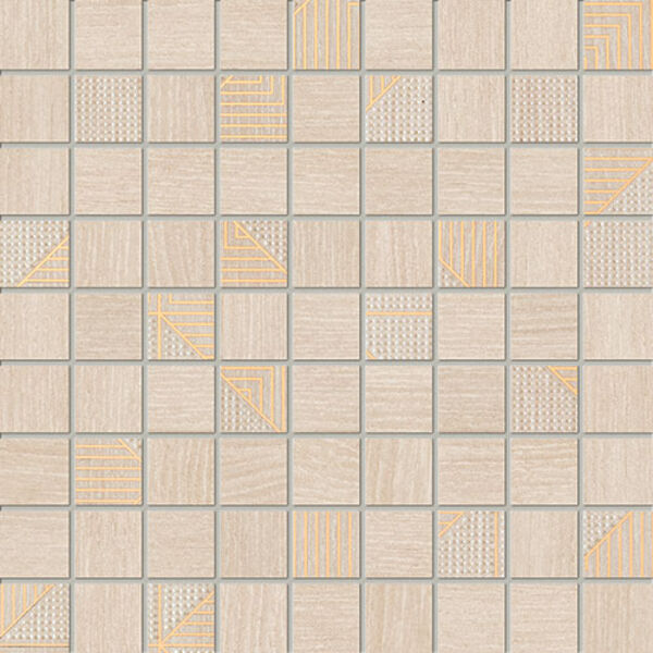 zdjęcie domino woodbrille beige mozaika 30x30 