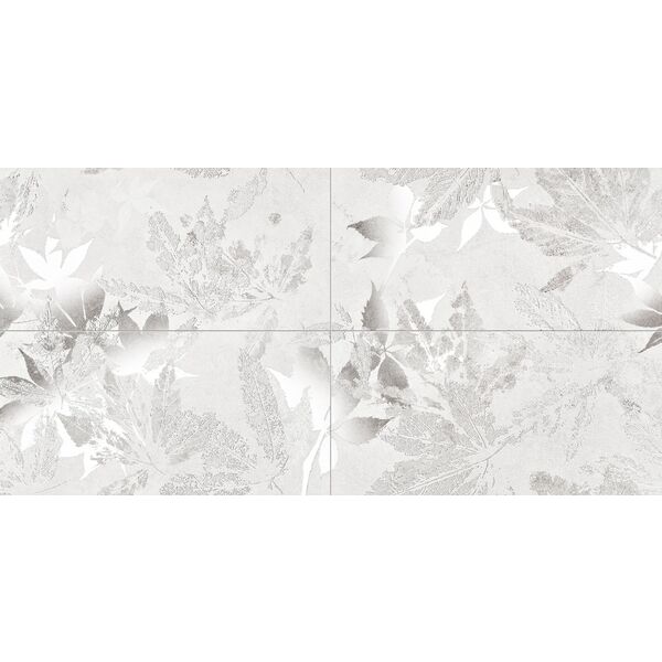 Domino Efemera Leaves 4-Elementowy dekor 59.8x119.8 - wielkoformatowa płytka dekoracyjna do salonu