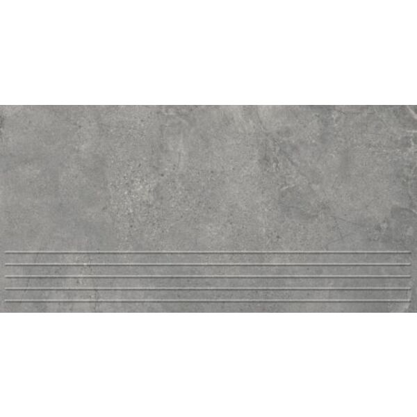 domino infinity light grey mat stopnica rektyfikowana 29.8x59.8x0.8 płytki domino gres imitujące kamień prostokątne mrozoodporne