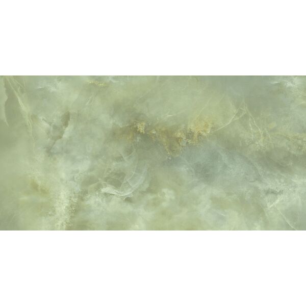 zdjęcie Biloba Green płytka ścienna 30,8x60,8 z zielonym kamieniopodobnym wzorem i błyszcząca powierzchnia