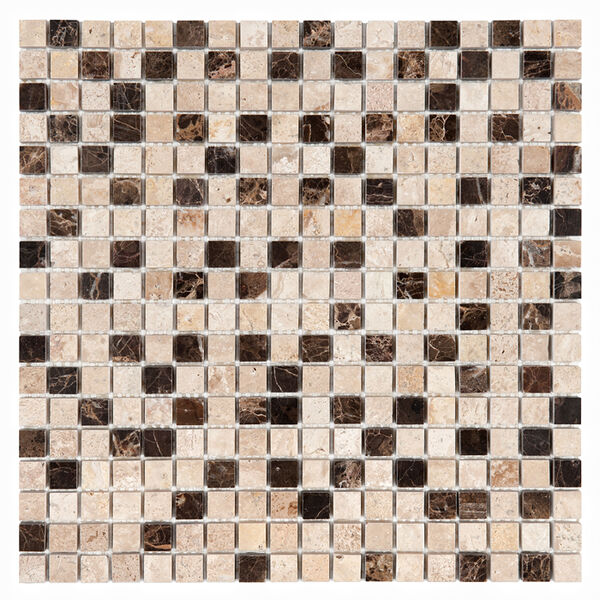 zdjęcie dunin travertine cream mix 15 mozaika kamienna 30.5x30.5 