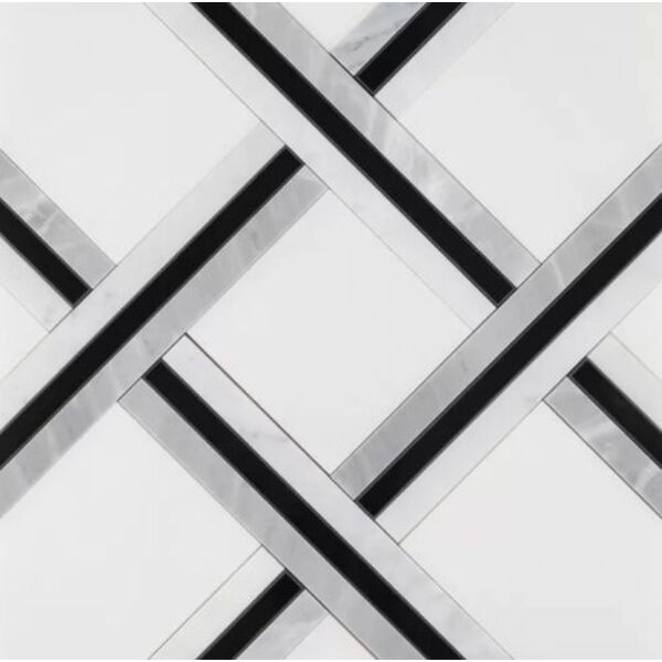 zdjęcie dunin pure white quadron mozaika kamienna 30x30 