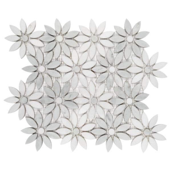 dunin carrara white bloom mozaika kamienna 28.5x31.5 płytki dunin dunin dunin do kuchni na podłogę błyszczące geometryczne