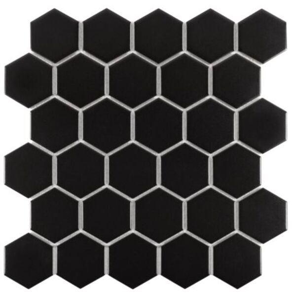 zdjęcie dunin hexagon black 51 matt mozaika 27.1x28 