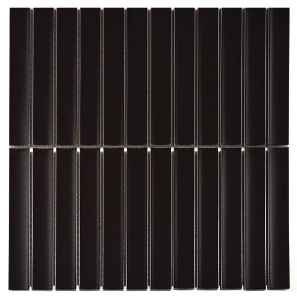 Dunin Kitkat Black matt mozaika 29.3x29.7 - czarna płytka ceramiczna 3d