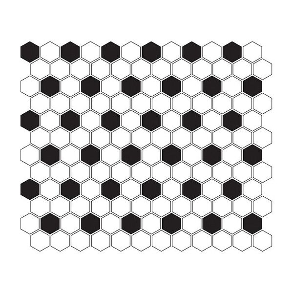 dunin mini hexagon b&w mix mozaika 26x30 płytki dunin dunin dunin gres heksagonalne do salonu błyszczące