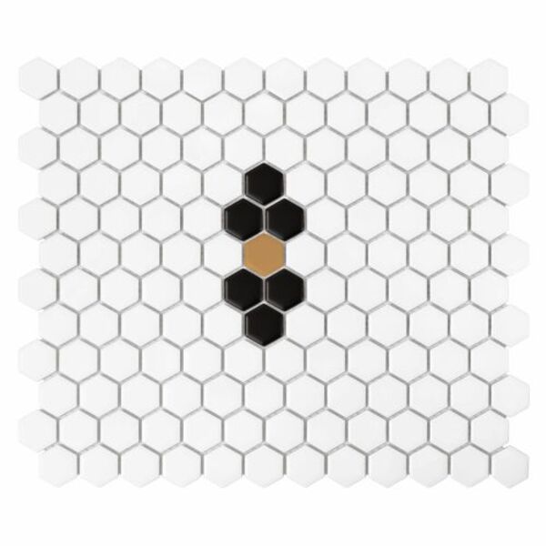 dunin mini hexagon black beetle matt mozaika 26x30 płytki mozaika prostokątne do kuchni na podłogę matowe o grubości od 4 do 6 mm