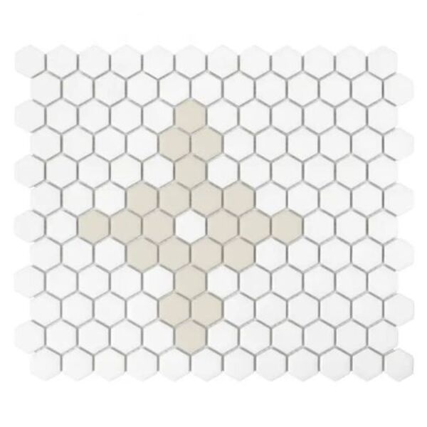 dunin mini hexagon floret matt mozaika 26x30 płytki do salonu na podłogę matowe o grubości od 4 do 6 mm