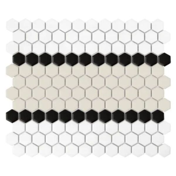 dunin mini hexagon stripe 3.b matt mozaika 26x30 płytki do łazienki matowe mrozoodporne o grubości od 4 do 6 mm