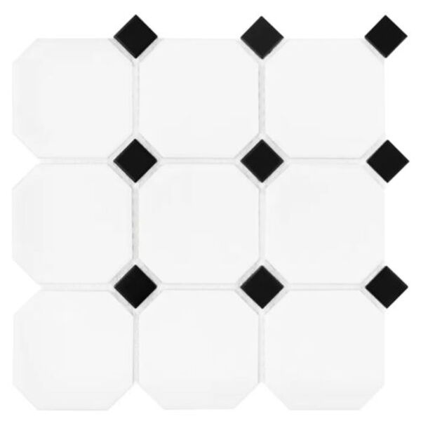 zdjęcie dunin octagon white 95 mozaika gresowa 29.6x29.6 